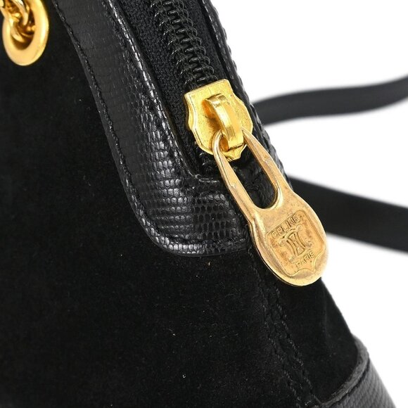 Celine Black Suede Shoulder Bag - Picture 5 of 11